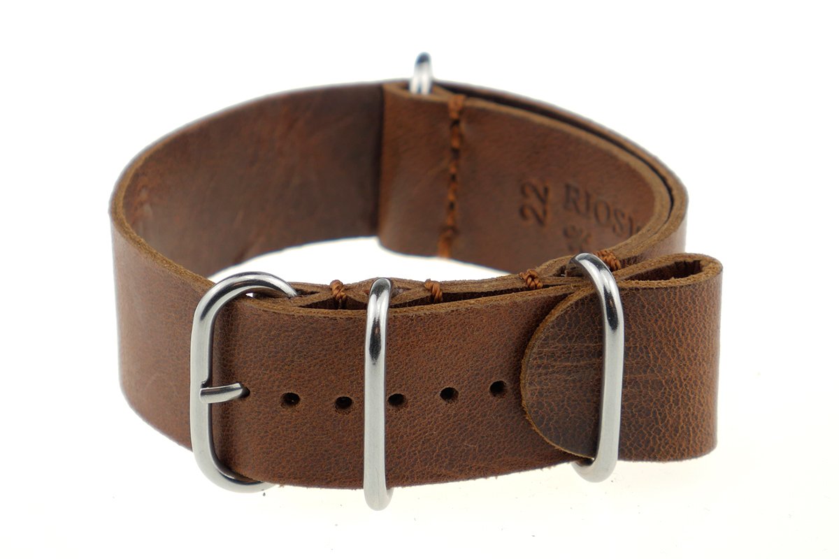 RIOS1931 horlogeband Nato Amsterdam - mahogany